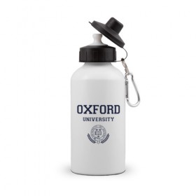 Бутылка спортивная с принтом University of Oxford_форма в городе Новоалтайск, металл | емкость — 500 мл, в комплекте две пластиковые крышки и карабин для крепления | university of oxford | англия | британия | великобритания | вуз | колледж | образование | оксфорд | студенты | университет | школа