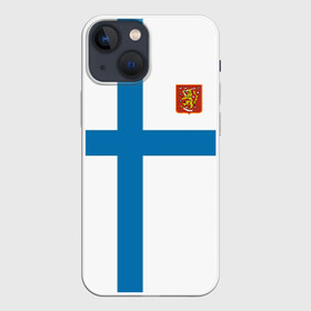 Чехол для iPhone 13 mini с принтом Сборная Финляндии в городе Новоалтайск,  |  | finland | hockey | sport | suomi | герб | надписи | сборная финляндии | сборная хоккея | символика | спорт | спортсмен | финляндия | форма | хоккей | чемпионат | чемпионат 2019