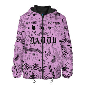 Мужская куртка 3D с принтом Lil Peep Tattoo в городе Новоалтайск, ткань верха — 100% полиэстер, подклад — флис | прямой крой, подол и капюшон оформлены резинкой с фиксаторами, два кармана без застежек по бокам, один большой потайной карман на груди. Карман на груди застегивается на липучку | come over when youre sober | cry baby | emo | hip hop | lil | lil peep | lil pip | lill pip | new school | tattoo | xxxtentacion | лил пип | реп | рэп | татуировки | татухи | хип хоп | хипхоп