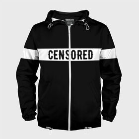 Мужская ветровка 3D с принтом CENSORED / ЦЕНЗУРА в городе Новоалтайск, 100% полиэстер | подол и капюшон оформлены резинкой с фиксаторами, два кармана без застежек по бокам, один потайной карман на груди | advisory | censored | content | explicit | label | logo | parental | rap | rapper | rappers | внимание | лексика | мат | ненормативная | нормативная | рэп | рэпер | рэперы | слова