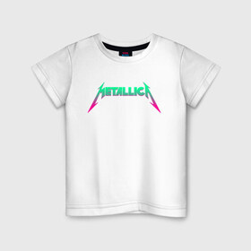 Детская футболка хлопок с принтом METALLICA в городе Новоалтайск, 100% хлопок | круглый вырез горловины, полуприлегающий силуэт, длина до линии бедер | matters metallica | music | nothing else | rock | trash metal | группа | музыка | музыканты | рок | трэш металл