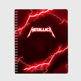 Тетрадь с принтом METALLICA в городе Новоалтайск, 100% бумага | 48 листов, плотность листов — 60 г/м2, плотность картонной обложки — 250 г/м2. Листы скреплены сбоку удобной пружинной спиралью. Уголки страниц и обложки скругленные. Цвет линий — светло-серый
 | matters metallica | music | nothing else | rock | trash metal | группа | музыка | музыканты | рок | трэш металл