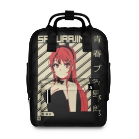 Женский рюкзак 3D с принтом Dream Of Bunny Girl Sempai в городе Новоалтайск, 100% полиэстер | лямки с регулируемой длиной, сверху ручки, чтобы рюкзак нести как сумку. Основное отделение закрывается на молнию, как и внешний карман. Внутри два дополнительных кармана, один из которых закрывается на молнию. По бокам два дополнительных кармашка, куда поместится маленькая бутылочка
 | anime | blitz | no kamikakushi | sen to chihiro | spirited away | wot | аниме | зормания | кино | тихиро | фентези | хаяо миядзаки