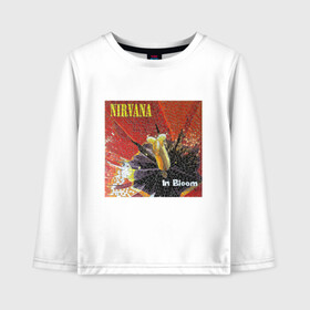 Детский лонгслив хлопок с принтом Nirvana In Bloom в городе Новоалтайск, 100% хлопок | круглый вырез горловины, полуприлегающий силуэт, длина до линии бедер | kurt cobain | music | nirvana | rock | кобейн | курт | курт кобейн | музыка | нирвана | рок