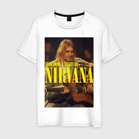Мужская футболка хлопок с принтом Kurt Cobain In Bloom в городе Новоалтайск, 100% хлопок | прямой крой, круглый вырез горловины, длина до линии бедер, слегка спущенное плечо. | kurt cobain | music | nirvana | rock | кобейн | курт | курт кобейн | музыка | нирвана | рок