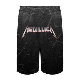 Детские спортивные шорты 3D с принтом METALLICA в городе Новоалтайск,  100% полиэстер
 | пояс оформлен широкой мягкой резинкой, ткань тянется
 | matters metallica | music | nothing else | rock | trash metal | группа | металлика | музыка | музыканты | рок | трэш металл