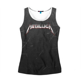 Женская майка 3D с принтом METALLICA в городе Новоалтайск, 100% полиэстер | круглая горловина, прямой силуэт, длина до линии бедра | matters metallica | music | nothing else | rock | trash metal | группа | металлика | музыка | музыканты | рок | трэш металл
