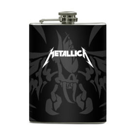 Фляга с принтом METALLICA в городе Новоалтайск, металлический корпус | емкость 0,22 л, размер 125 х 94 мм. Виниловая наклейка запечатывается полностью | Тематика изображения на принте: matters metallica | music | nothing else | rock | trash metal | группа | металлика | музыка | музыканты | рок | трэш металл