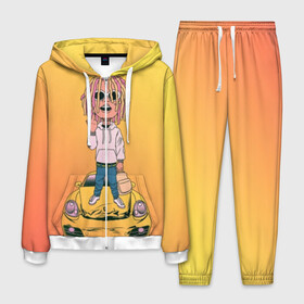 Мужской костюм 3D с принтом Lil Pump - Flex Like Ouu в городе Новоалтайск, 100% полиэстер | Манжеты и пояс оформлены тканевой резинкой, двухслойный капюшон со шнурком для регулировки, карманы спереди | flex like ouu | gucci | gucci gang | hip hop | lil | lil pump | pump | rap | trap | гучи | гучи гэнг | лил | лил памп | насос | памп | рэп | трэп | хип хоп