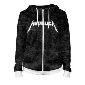 Женская толстовка 3D на молнии с принтом METALLICA в городе Новоалтайск, 100% полиэстер | длина до линии бедра, манжеты и пояс оформлены мягкой тканевой резинкой, двухслойный капюшон со шнурком для регулировки, спереди молния, по бокам два кармана | matters metallica | music | nothing else | rock | trash metal | группа | металлика | музыка | музыканты | рок | трэш металл