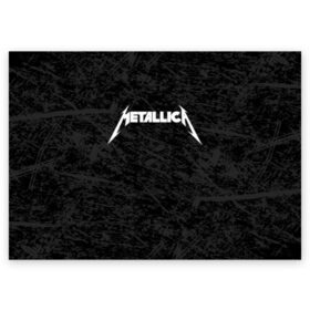 Поздравительная открытка с принтом METALLICA в городе Новоалтайск, 100% бумага | плотность бумаги 280 г/м2, матовая, на обратной стороне линовка и место для марки
 | Тематика изображения на принте: matters metallica | music | nothing else | rock | trash metal | группа | металлика | музыка | музыканты | рок | трэш металл