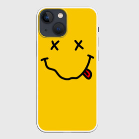 Чехол для iPhone 13 mini с принтом NIRVANA SMILE в городе Новоалтайск,  |  | music | nirvana | rip smile | rock | smile | группа | курт кобейн | музыка | нирвана | рок | смайл
