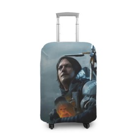 Чехол для чемодана 3D с принтом Сэм - DEATH STRANDING в городе Новоалтайск, 86% полиэфир, 14% спандекс | двустороннее нанесение принта, прорези для ручек и колес | cliff | death | game | games | hideo | kojima | logo | mads | mikkelsen | norman | porter | reedus | sam | stranding | дес | игра | игры | клифф | кодзима | лого | миккельсен | портер | ридус | стрендинг | сэм | хидео
