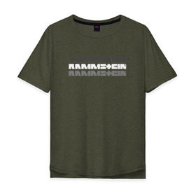 Футболка хлопок Оверсайз с принтом RAMMSTEIN в городе Новоалтайск, 100% хлопок | свободный крой, круглый ворот, “спинка” длиннее передней части | metallica | music | rammstein | rock | металл | металлика | музыка | раммштайн | рок | рок группа