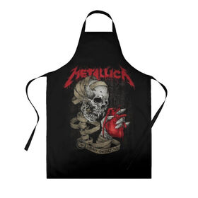 Фартук 3D с принтом Metallica в городе Новоалтайск, 100% полиэстер | общий размер — 65 х 85 см, ширина нагрудника — 26 см, горловина — 53 см, длина завязок — 54 см, общий обхват в поясе — 173 см. Принт на завязках и на горловине наносится с двух сторон, на основной части фартука — только с внешней стороны | album | black | concert | heavy | kirk | metal | metallica | music | rock | tolls | джеймс хэтфилд | кирк хэмметт | клифф бёртон | ларс ульрих | метал | металлика | трэш