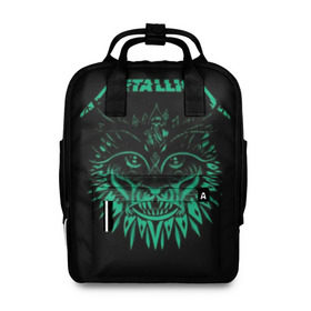Женский рюкзак 3D с принтом Metallica в городе Новоалтайск, 100% полиэстер | лямки с регулируемой длиной, сверху ручки, чтобы рюкзак нести как сумку. Основное отделение закрывается на молнию, как и внешний карман. Внутри два дополнительных кармана, один из которых закрывается на молнию. По бокам два дополнительных кармашка, куда поместится маленькая бутылочка
 | album | black | concert | heavy | kirk | metal | metallica | music | rock | tolls | джеймс хэтфилд | кирк хэмметт | клифф бёртон | ларс ульрих | метал | металлика | трэш