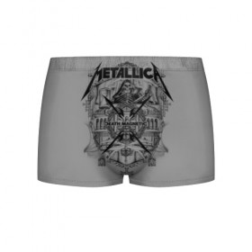 Мужские трусы 3D с принтом Metallica в городе Новоалтайск, 50% хлопок, 50% полиэстер | классическая посадка, на поясе мягкая тканевая резинка | Тематика изображения на принте: album | black | concert | heavy | kirk | metal | metallica | music | rock | tolls | джеймс хэтфилд | кирк хэмметт | клифф бёртон | ларс ульрих | метал | металлика | трэш