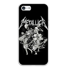 Чехол для iPhone 5/5S матовый с принтом Metallica в городе Новоалтайск, Силикон | Область печати: задняя сторона чехла, без боковых панелей | album | black | concert | heavy | kirk | metal | metallica | music | rock | tolls | джеймс хэтфилд | кирк хэмметт | клифф бёртон | ларс ульрих | метал | металлика | трэш
