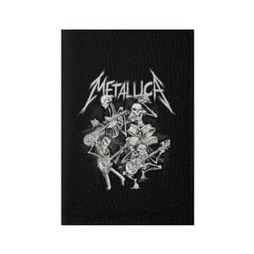 Обложка для паспорта матовая кожа с принтом Metallica в городе Новоалтайск, натуральная матовая кожа | размер 19,3 х 13,7 см; прозрачные пластиковые крепления | Тематика изображения на принте: album | black | concert | heavy | kirk | metal | metallica | music | rock | tolls | джеймс хэтфилд | кирк хэмметт | клифф бёртон | ларс ульрих | метал | металлика | трэш