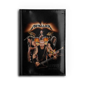 Обложка для автодокументов с принтом Metallica в городе Новоалтайск, натуральная кожа |  размер 19,9*13 см; внутри 4 больших “конверта” для документов и один маленький отдел — туда идеально встанут права | Тематика изображения на принте: album | black | concert | heavy | kirk | metal | metallica | music | rock | tolls | джеймс хэтфилд | кирк хэмметт | клифф бёртон | ларс ульрих | метал | металлика | трэш