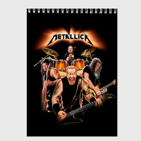Скетчбук с принтом Metallica в городе Новоалтайск, 100% бумага
 | 48 листов, плотность листов — 100 г/м2, плотность картонной обложки — 250 г/м2. Листы скреплены сверху удобной пружинной спиралью | album | black | concert | heavy | kirk | metal | metallica | music | rock | tolls | джеймс хэтфилд | кирк хэмметт | клифф бёртон | ларс ульрих | метал | металлика | трэш