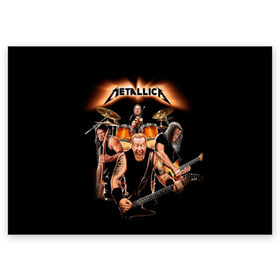 Поздравительная открытка с принтом Metallica в городе Новоалтайск, 100% бумага | плотность бумаги 280 г/м2, матовая, на обратной стороне линовка и место для марки
 | Тематика изображения на принте: album | black | concert | heavy | kirk | metal | metallica | music | rock | tolls | джеймс хэтфилд | кирк хэмметт | клифф бёртон | ларс ульрих | метал | металлика | трэш