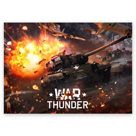 Поздравительная открытка с принтом war thunder в городе Новоалтайск, 100% бумага | плотность бумаги 280 г/м2, матовая, на обратной стороне линовка и место для марки
 | war thunder | war thunder 2019 | war thunder лучшие | war thunder самолеты | war thunder танки | вар тандер | игра war thunder | купить футболку war thunder | футболки war thunder