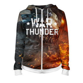 Женская толстовка 3D на молнии с принтом war thunder (ник на спине) в городе Новоалтайск, 100% полиэстер | длина до линии бедра, манжеты и пояс оформлены мягкой тканевой резинкой, двухслойный капюшон со шнурком для регулировки, спереди молния, по бокам два кармана | war thunder | war thunder 2019 | war thunder лучшие | war thunder самолеты | war thunder танки | вар тандер | игра war thunder | купить футболку war thunder | футболки war thunder