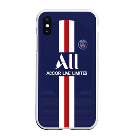 Чехол для iPhone XS Max матовый с принтом PSG Home 19-20 в городе Новоалтайск, Силикон | Область печати: задняя сторона чехла, без боковых панелей | Тематика изображения на принте: champions league | france | mbappe | neymar | psg | лига чемпионов | мбаппе | неймар | париж | псж | франция | чемпион
