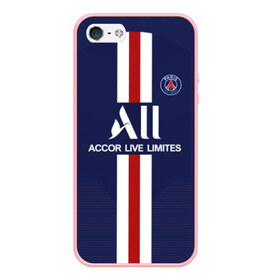 Чехол для iPhone 5/5S матовый с принтом PSG Home 19-20 в городе Новоалтайск, Силикон | Область печати: задняя сторона чехла, без боковых панелей | champions league | france | mbappe | neymar | psg | лига чемпионов | мбаппе | неймар | париж | псж | франция | чемпион