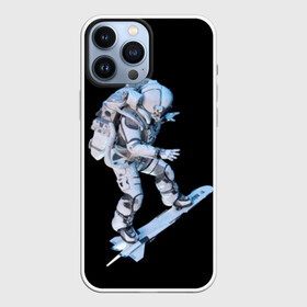 Чехол для iPhone 13 Pro Max с принтом Космонавт в городе Новоалтайск,  |  | Тематика изображения на принте: astronaut | black | cool | man | skateboard | space | space suit | suit | астронавт | космонавт | космос | костюм | прикольный | скафандр | скейтборд | человек | черный