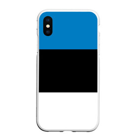 Чехол для iPhone XS Max матовый с принтом Эстония Флаг в городе Новоалтайск, Силикон | Область печати: задняя сторона чехла, без боковых панелей | Тематика изображения на принте: балтии | государство | прибалтика | республика | снг | ссср | страна | страны | эстония