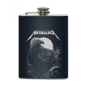 Фляга с принтом Metallica в городе Новоалтайск, металлический корпус | емкость 0,22 л, размер 125 х 94 мм. Виниловая наклейка запечатывается полностью | metallica | группа | метал | металлика | музыка | песни | рок