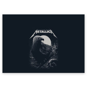 Поздравительная открытка с принтом Metallica в городе Новоалтайск, 100% бумага | плотность бумаги 280 г/м2, матовая, на обратной стороне линовка и место для марки
 | Тематика изображения на принте: metallica | группа | метал | металлика | музыка | песни | рок