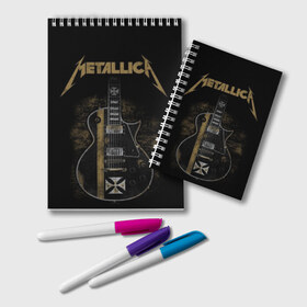 Блокнот с принтом Metallica в городе Новоалтайск, 100% бумага | 48 листов, плотность листов — 60 г/м2, плотность картонной обложки — 250 г/м2. Листы скреплены удобной пружинной спиралью. Цвет линий — светло-серый
 | Тематика изображения на принте: album | black | concert | heavy | kirk | metal | metallica | music | rock | tolls | джеймс хэтфилд | кирк хэмметт | клифф бёртон | ларс ульрих | метал | металлика | трэш