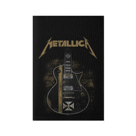 Обложка для паспорта матовая кожа с принтом Metallica в городе Новоалтайск, натуральная матовая кожа | размер 19,3 х 13,7 см; прозрачные пластиковые крепления | Тематика изображения на принте: album | black | concert | heavy | kirk | metal | metallica | music | rock | tolls | джеймс хэтфилд | кирк хэмметт | клифф бёртон | ларс ульрих | метал | металлика | трэш