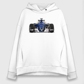 Женское худи Oversize хлопок с принтом Sauber F1 Team в городе Новоалтайск, френч-терри — 70% хлопок, 30% полиэстер. Мягкий теплый начес внутри —100% хлопок | боковые карманы, эластичные манжеты и нижняя кромка, капюшон на магнитной кнопке | f1. болид | авто | гонки | формула 1