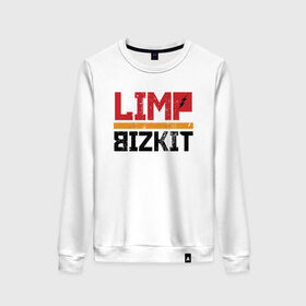Женский свитшот хлопок с принтом Limp Bizkit в городе Новоалтайск, 100% хлопок | прямой крой, круглый вырез, на манжетах и по низу широкая трикотажная резинка  | dj lethal | американская | группа | джон отто | ню метал | рок | рэп | уэс борланд | фред дёрст