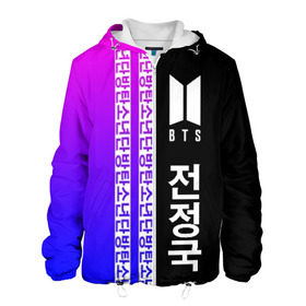 Мужская куртка 3D с принтом BTS (Jeon Jungkook) в городе Новоалтайск, ткань верха — 100% полиэстер, подклад — флис | прямой крой, подол и капюшон оформлены резинкой с фиксаторами, два кармана без застежек по бокам, один большой потайной карман на груди. Карман на груди застегивается на липучку | bts | k pop | pop | бтс | к поп | любовь | поп