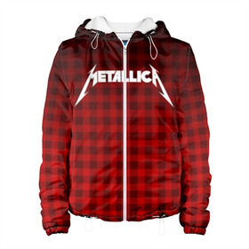 Женская куртка 3D с принтом METALLICA в городе Новоалтайск, ткань верха — 100% полиэстер, подклад — флис | прямой крой, подол и капюшон оформлены резинкой с фиксаторами, два кармана без застежек по бокам, один большой потайной карман на груди. Карман на груди застегивается на липучку | matters metallica | music | nothing else | rock | trash metal | группа | музыка | музыканты | рок | трэш металл