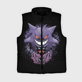 Женский жилет утепленный 3D с принтом Pokemon Gengar Rubber в городе Новоалтайск,  |  | battle | drawing | entei | go | legendary | lugia | metagross | nintendo | pikachu | pokemon | raikou | squirtle | zapdos | брок | бульбазавр | мисти | монстр | пикачу | покемон | эш