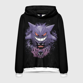 Мужская толстовка 3D с принтом Pokemon Gengar Rubber в городе Новоалтайск, 100% полиэстер | двухслойный капюшон со шнурком для регулировки, мягкие манжеты на рукавах и по низу толстовки, спереди карман-кенгуру с мягким внутренним слоем. | Тематика изображения на принте: battle | drawing | entei | go | legendary | lugia | metagross | nintendo | pikachu | pokemon | raikou | squirtle | zapdos | брок | бульбазавр | мисти | монстр | пикачу | покемон | эш