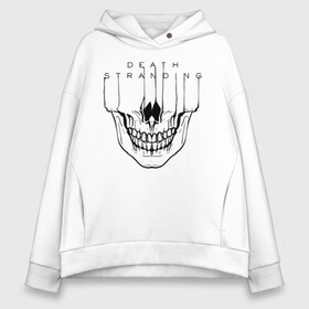 Женское худи Oversize хлопок с принтом DEATH STRANDING в городе Новоалтайск, френч-терри — 70% хлопок, 30% полиэстер. Мягкий теплый начес внутри —100% хлопок | боковые карманы, эластичные манжеты и нижняя кромка, капюшон на магнитной кнопке | bridges | death stranding | fragile express | games | kojima | kojima productions | logo | ludens | игры | кодзима | лого | люденс