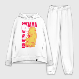 Женский костюм хлопок Oversize с принтом Saitama в городе Новоалтайск,  |  | anime | hero | man | ok | ok hero | one | one punch | punch | superhero | аниме | ванпанч | ванпачмен | генос | один удар | сайтама | супергерой