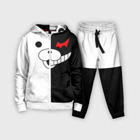 Детский костюм 3D с принтом MONOKUMA (КАПЮШОН) | МОНОКУМА в городе Новоалтайск,  |  | anime | bear | black  white | danganronpa | kurokuma | monodam | monokuma | monomi | monotaro | pink | rabbit | school | shirokuma | аниме | главарь | мoноми | монокума | черно белый | школа