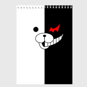 Скетчбук с принтом MONOKUMA (КАПЮШОН) | МОНОКУМА в городе Новоалтайск, 100% бумага
 | 48 листов, плотность листов — 100 г/м2, плотность картонной обложки — 250 г/м2. Листы скреплены сверху удобной пружинной спиралью | anime | bear | black  white | danganronpa | kurokuma | monodam | monokuma | monomi | monotaro | pink | rabbit | school | shirokuma | аниме | главарь | мoноми | монокума | черно белый | школа