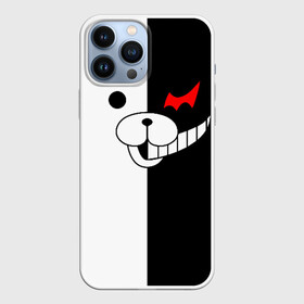 Чехол для iPhone 13 Pro Max с принтом MONOKUMA (КАПЮШОН) | МОНОКУМА в городе Новоалтайск,  |  | anime | bear | black  white | danganronpa | kurokuma | monodam | monokuma | monomi | monotaro | pink | rabbit | school | shirokuma | аниме | главарь | мoноми | монокума | черно белый | школа