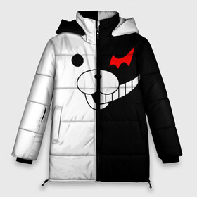 Женская зимняя куртка 3D с принтом MONOKUMA (КАПЮШОН) в городе Новоалтайск, верх — 100% полиэстер; подкладка — 100% полиэстер; утеплитель — 100% полиэстер | длина ниже бедра, силуэт Оверсайз. Есть воротник-стойка, отстегивающийся капюшон и ветрозащитная планка. 

Боковые карманы с листочкой на кнопках и внутренний карман на молнии | anime | bear | black  white | danganronpa | kurokuma | monodam | monokuma | monomi | monotaro | pink | rabbit | school | shirokuma | аниме | главарь | мoноми | монокума | черно белый | школа