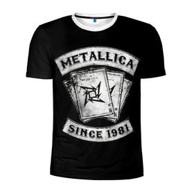Мужская футболка 3D спортивная с принтом Metallica в городе Новоалтайск, 100% полиэстер с улучшенными характеристиками | приталенный силуэт, круглая горловина, широкие плечи, сужается к линии бедра | album | black | concert | heavy | kirk | metal | metallica | music | rock | tolls | джеймс хэтфилд | кирк хэмметт | клифф бёртон | ларс ульрих | метал | металлика | трэш