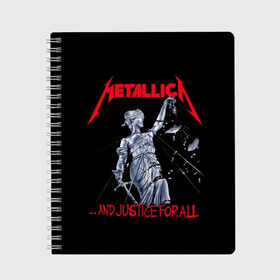 Тетрадь с принтом Metallica в городе Новоалтайск, 100% бумага | 48 листов, плотность листов — 60 г/м2, плотность картонной обложки — 250 г/м2. Листы скреплены сбоку удобной пружинной спиралью. Уголки страниц и обложки скругленные. Цвет линий — светло-серый
 | album | black | concert | heavy | kirk | metal | metallica | music | rock | tolls | джеймс хэтфилд | кирк хэмметт | клифф бёртон | ларс ульрих | метал | металлика | трэш